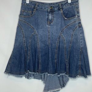 East of LA high low denim skirt 5/6